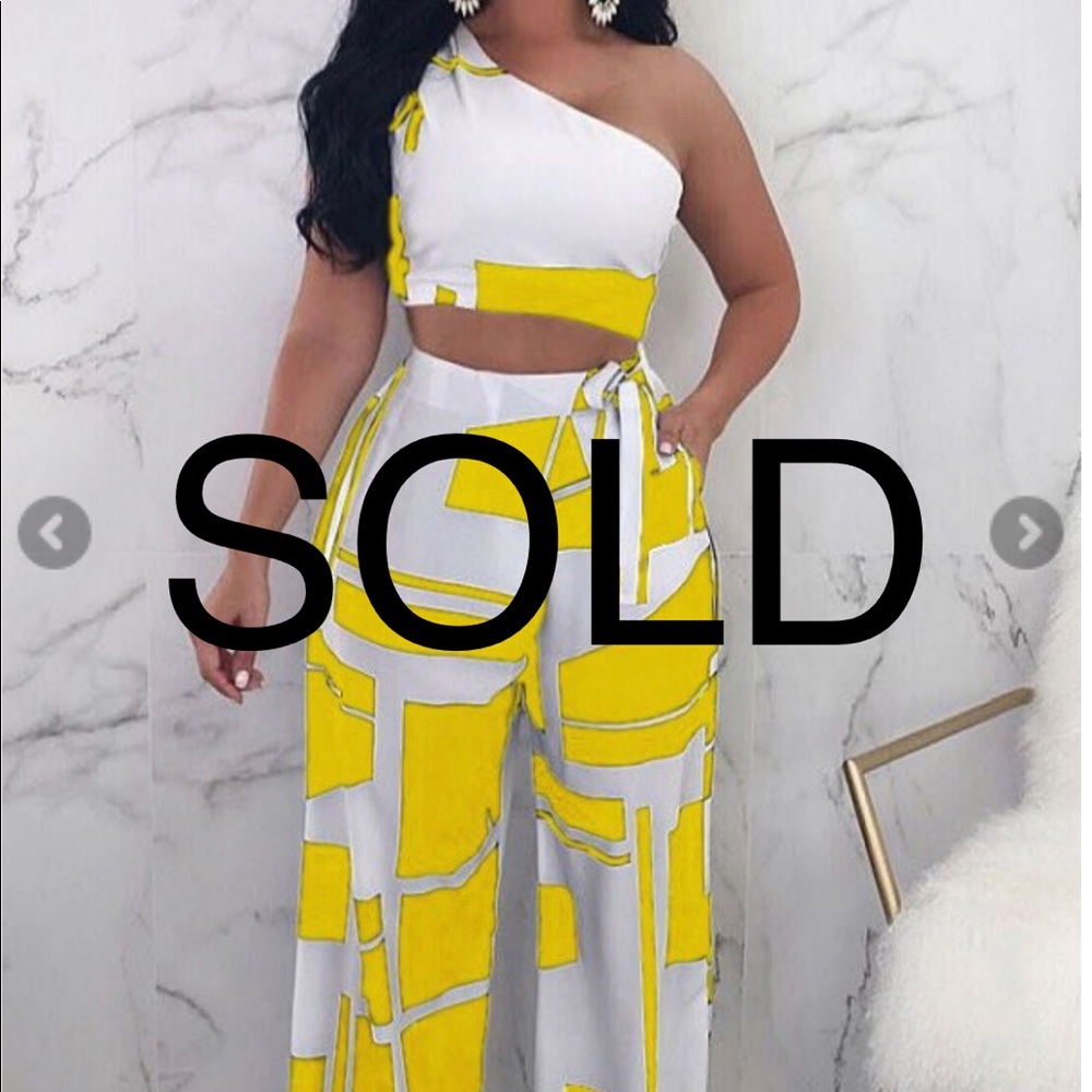 Two Piece Pants Crop Set